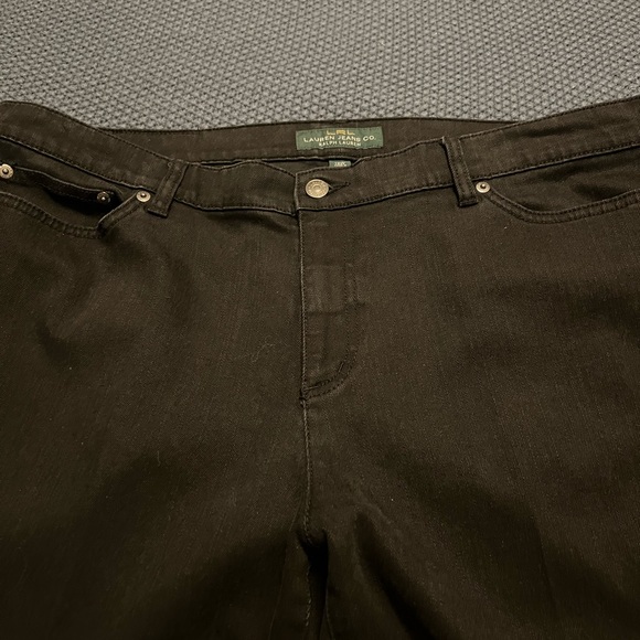 Lauren Jeans  black wash jeans 16W plus size straight everyday wear workwear - Picture 5 of 8